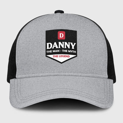 The Man The Myth The Legend Gray Mesh Cap DANNY 13K1 C189PF