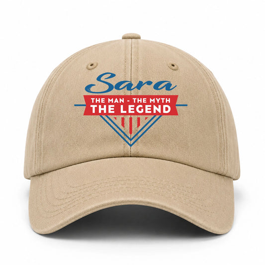 The Man The Myth The Legend Logo Washed Cap SARA 13K1 C37PF