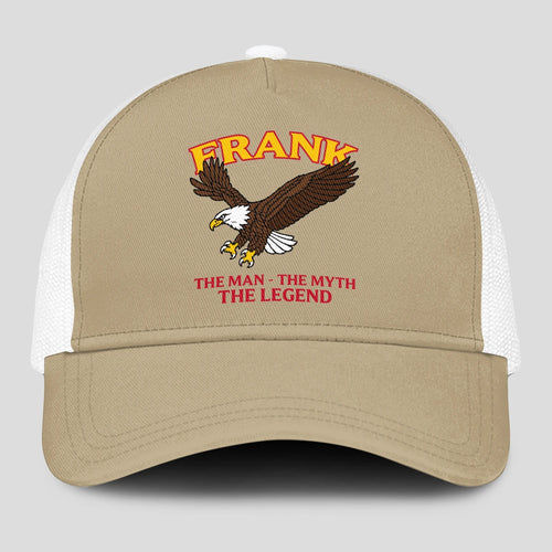 The Man The Myth The Legend Eagle Khaki Mesh Cap FRANK 13K1 C210PF