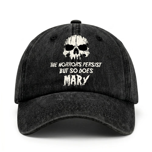 The Horrors Persist But So Does Your Name Cool Skull Washed Cap MARY 13K1 C134PF