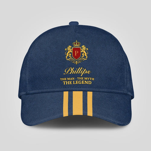 The Man The Myth The Legend Luxury Logo Striped Cap PHILLIPS 13K1 C143PF