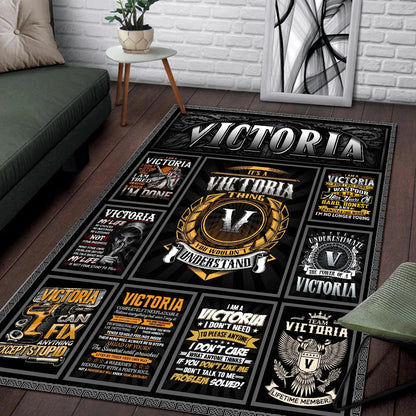 VICTORIA Personalized Sponge Floor Mat – Custom Printed Home Decor 13K1-AR2