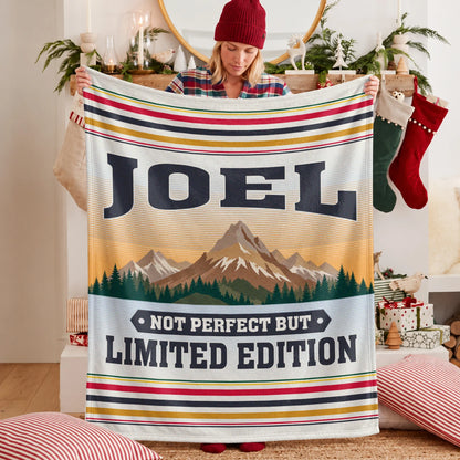 Not Perfect But Limited Edition Vintage Mountain Fleece Blanket JOEL 13K1 BK45