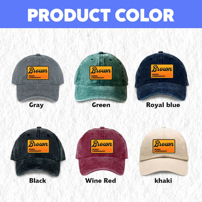 Born Legendary Vintage Washed Cap BROWN 13K1 C64PF