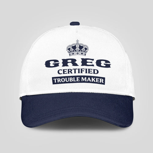 Certified Your Name Trouble Maker Washed Cap GREG 13K1 C148PF