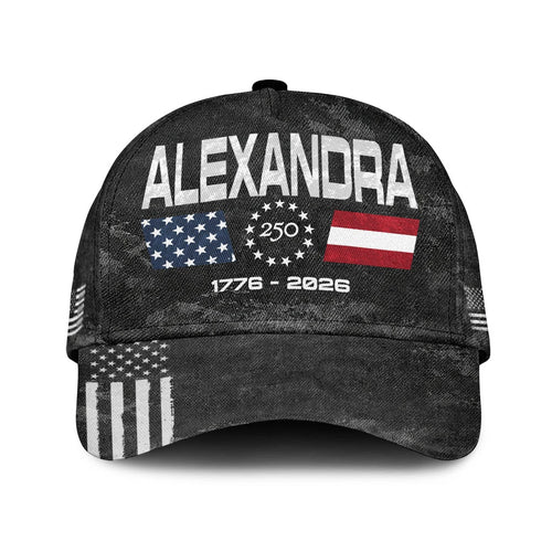 ALEXANDRA 13K1-C13PF 250th Anniversary Patriotic Baseball Cap 1776–2026