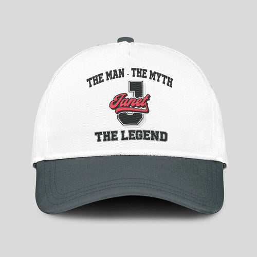 The Man The Myth The Legend Custom Initial Letter And Name Cap JANET 13K1 C38PF