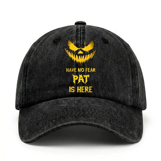 Have No Fear Your Name Is Here Jack O' Lantern Washed Cap PAT 13K1 C135PF