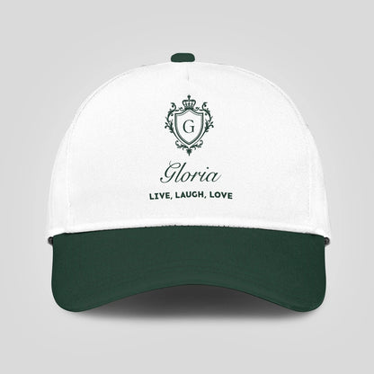 Live Laugh Love Elegant Blue And White Cap GLORIA 13K1 C90PF