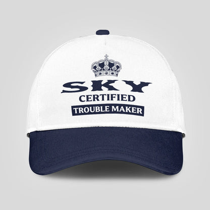 Certified Your Name Trouble Maker Washed Cap SKY 13K1 C148PF