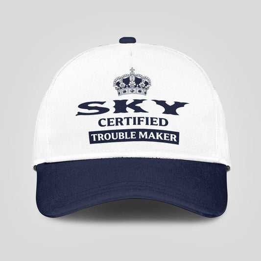 Certified Your Name Trouble Maker Washed Cap SKY 13K1 C148PF