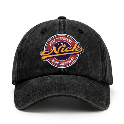 Built Different Born Legendary Logo Washed Cap NICK 13K1 C65PF