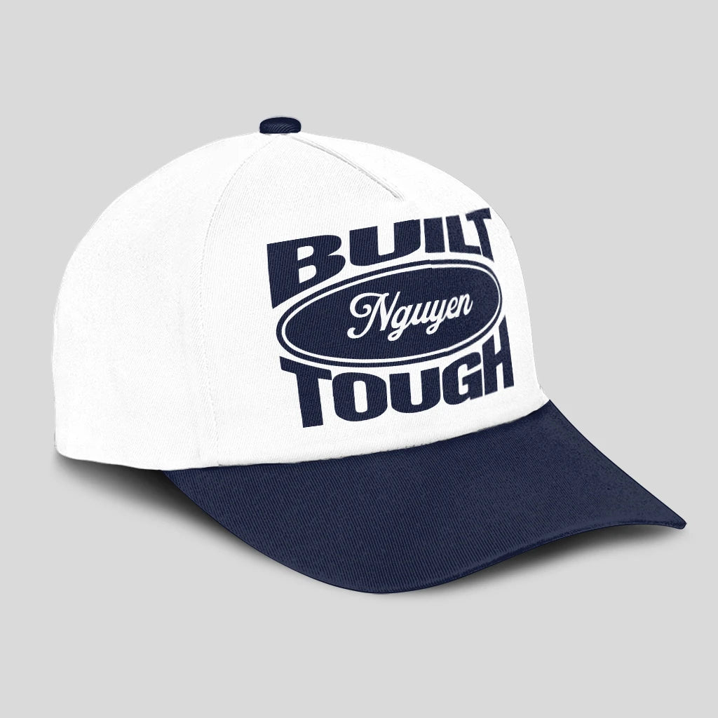 Built Your Name Tough Slogan Blue And White Cap NGUYEN 13K1 C95PF