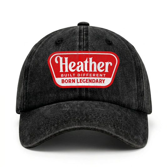 Built Different Born Legendary Red Logo Washed Cap HEATHER 13K1 C63PF