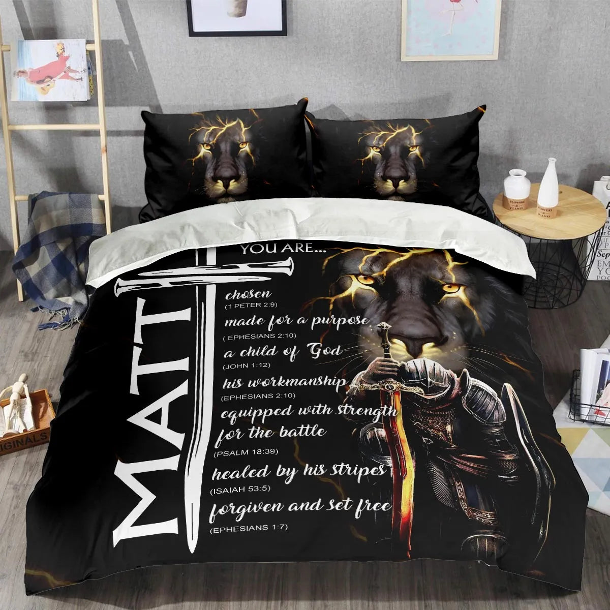 MATT Limited Edition Personalized Bedding Set 13K1-BS1