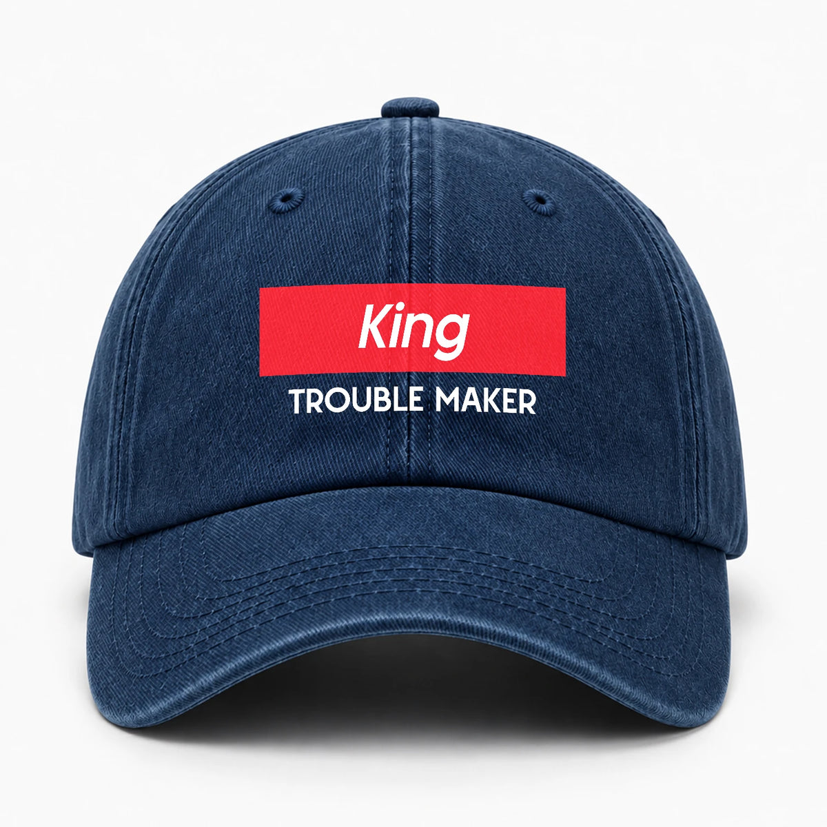 Trouble Maker Red Logo Washed Cap KING 13K1 C140PF