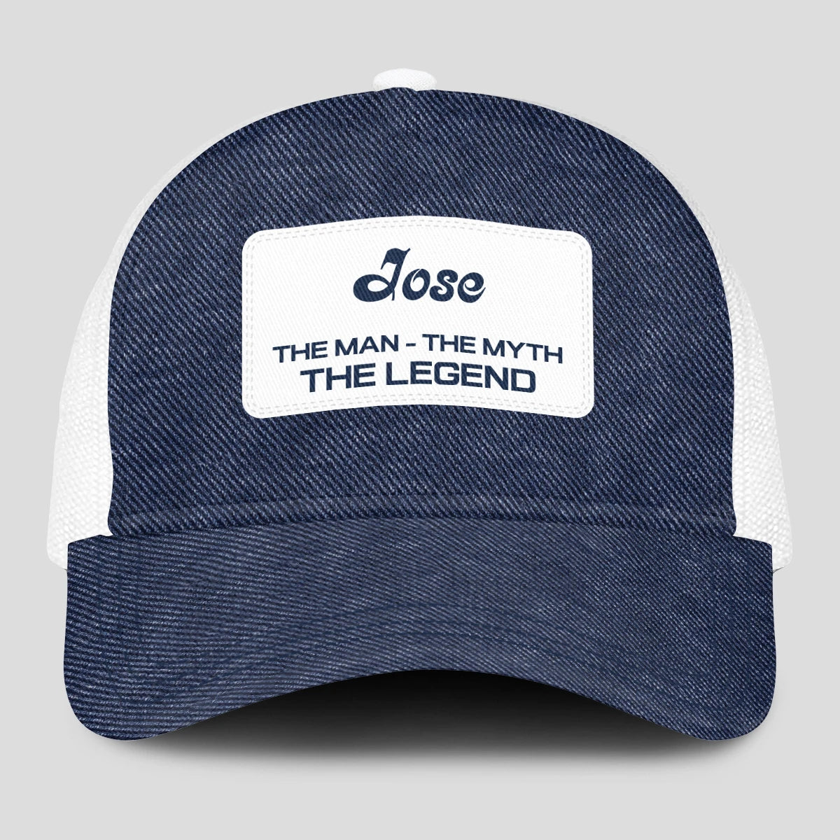 The Man The Myth The Legend Blue Denim Mesh Cap JOSE 13K1 C194PF