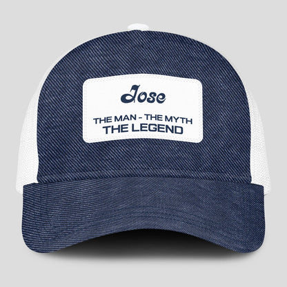 The Man The Myth The Legend Blue Denim Mesh Cap JOSE 13K1 C194PF