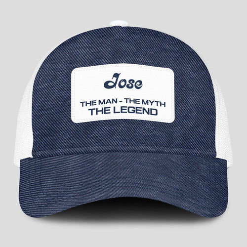 The Man The Myth The Legend Blue Denim Mesh Cap JOSE 13K1 C194PF