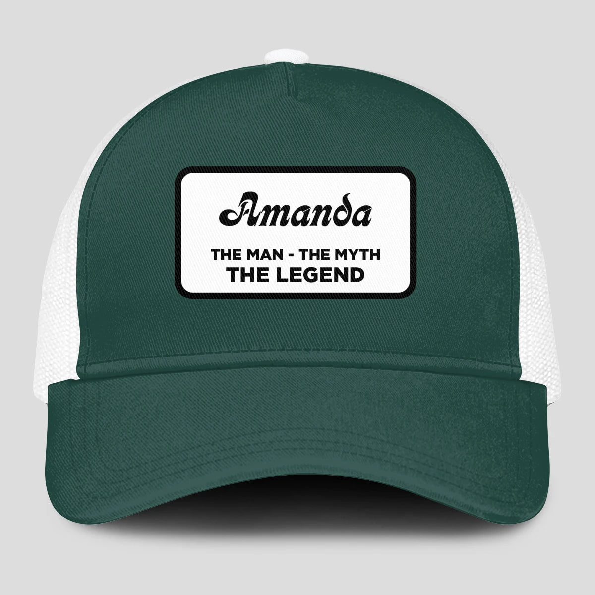 The Man The Myth The Legend Green And White Mesh Cap AMANDA 13K1 C198PF