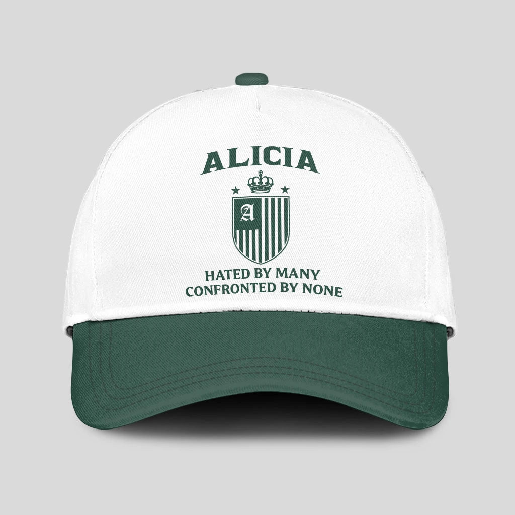 Hated By Many Confronted By None Luxury Logo Cap ALICIA 13K1 C41PF