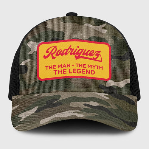 The Man The Myth The Legend Camo Vintage Mesh Cap RODRIGUEZ 13K1 C191PF