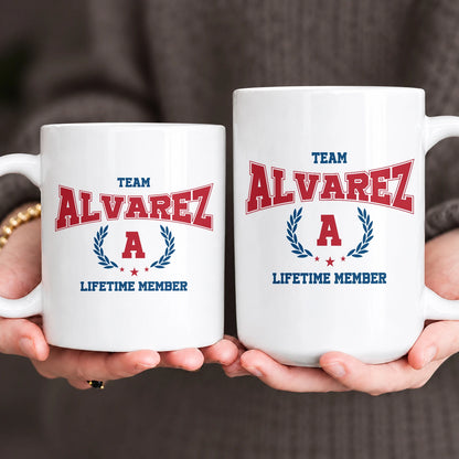 Team Your Name Lifetime Member Sporty Mug ALVAREZ 13K1 MG09