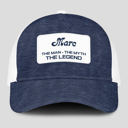 The Man The Myth The Legend Blue Denim Mesh Cap MARC 13K1 C194PF