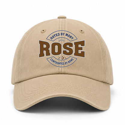 Hated By Many Confronted By None Washed Cap ROSE 13K1 C36PF