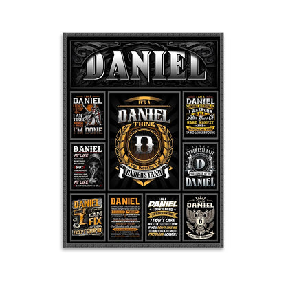 DANIEL Personalized Sponge Floor Mat – Custom Printed Home Decor 13K1-AR2