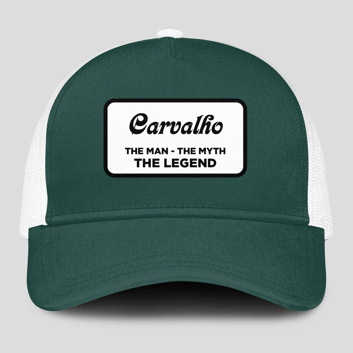 The Man The Myth The Legend Green And White Mesh Cap CARVALHO 13K1 C198PF