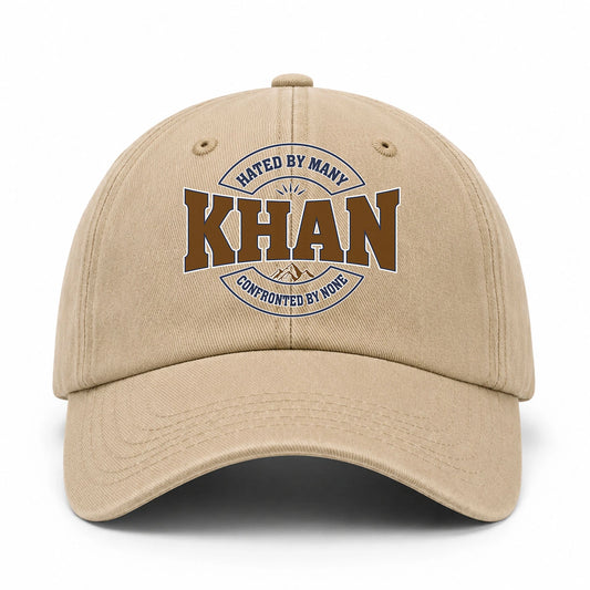 Hated By Many Confronted By None Washed Cap KHAN 13K1 C36PF