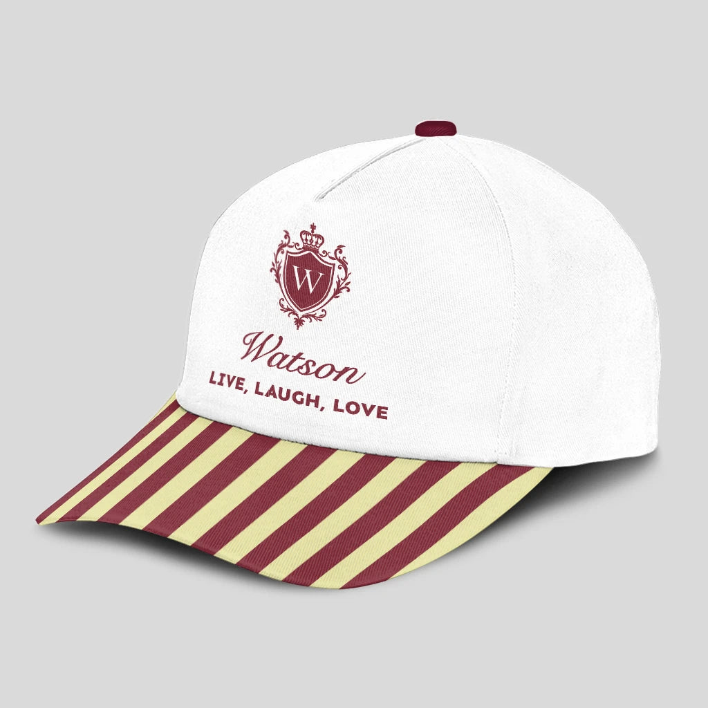 Live Laugh Love Burgundy And Yellow Cap WATSON 13K1 C120PF