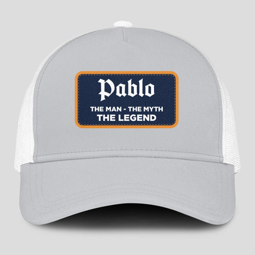 The Man The Myth The Legend Gray Mesh Cap PABLO 13K1 C204PF