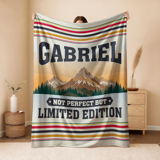Not Perfect But Limited Edition Vintage Mountain Fleece Blanket GABRIEL 13K1 BK45