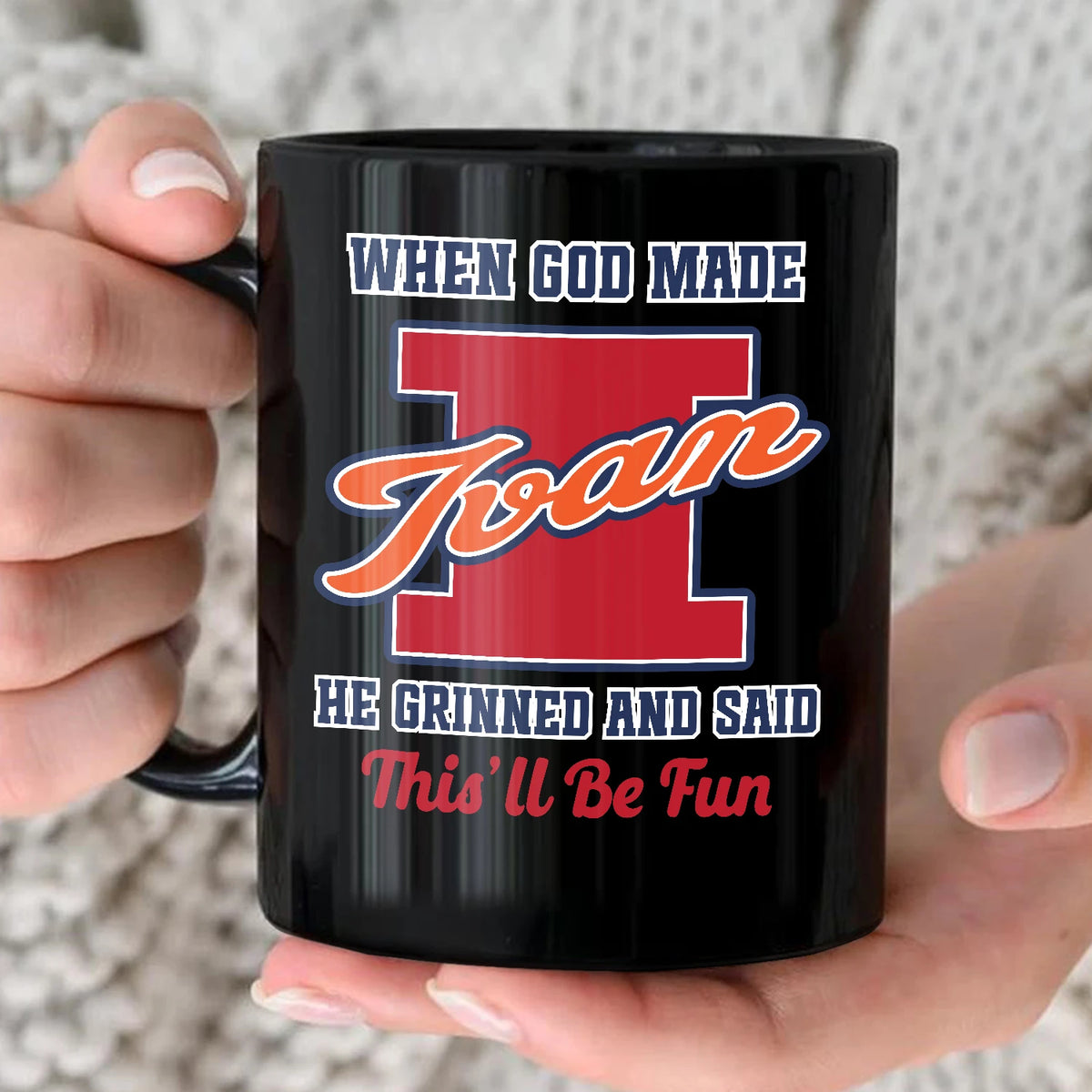 When God Made Your Name Personalized Baseball Mug IVAN 13K1 MG07