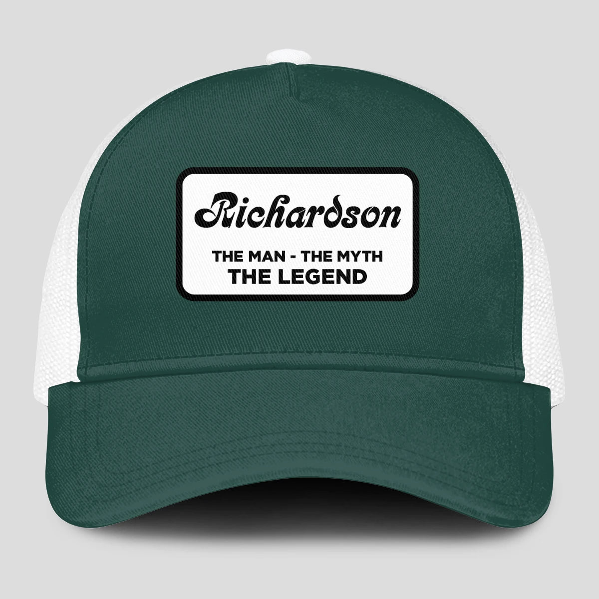 The Man The Myth The Legend Green And White Mesh Cap RICHARDSON 13K1 C198PF