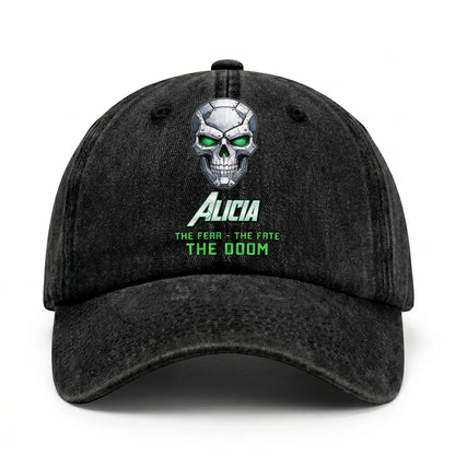 The Fear The Fate The Doom Skull Washed Cap ALICIA 13K1 C99PF
