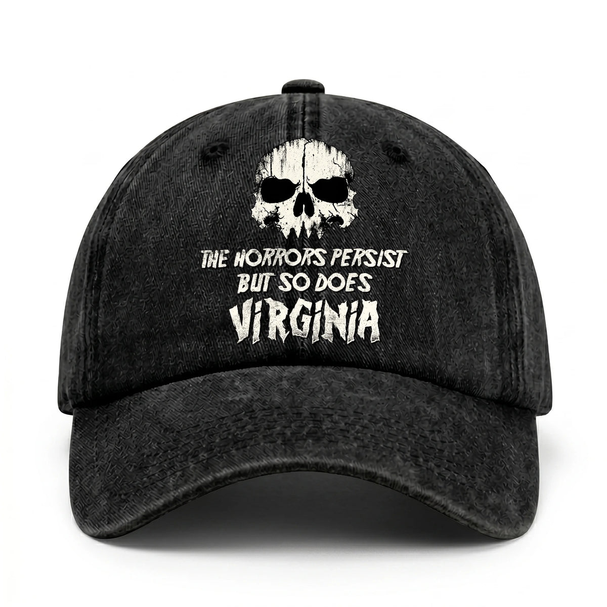 The Horrors Persist But So Does Your Name Cool Skull Washed Cap VIRGINIA 13K1 C134PF