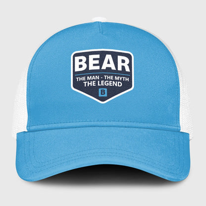 The Man The Myth The Legend Light Blue Mesh Cap BEAR 13K1 C190PF