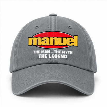 The Man The Myth The Legend Vintage Logo Washed Cap MANUEL 13K1 C162PF