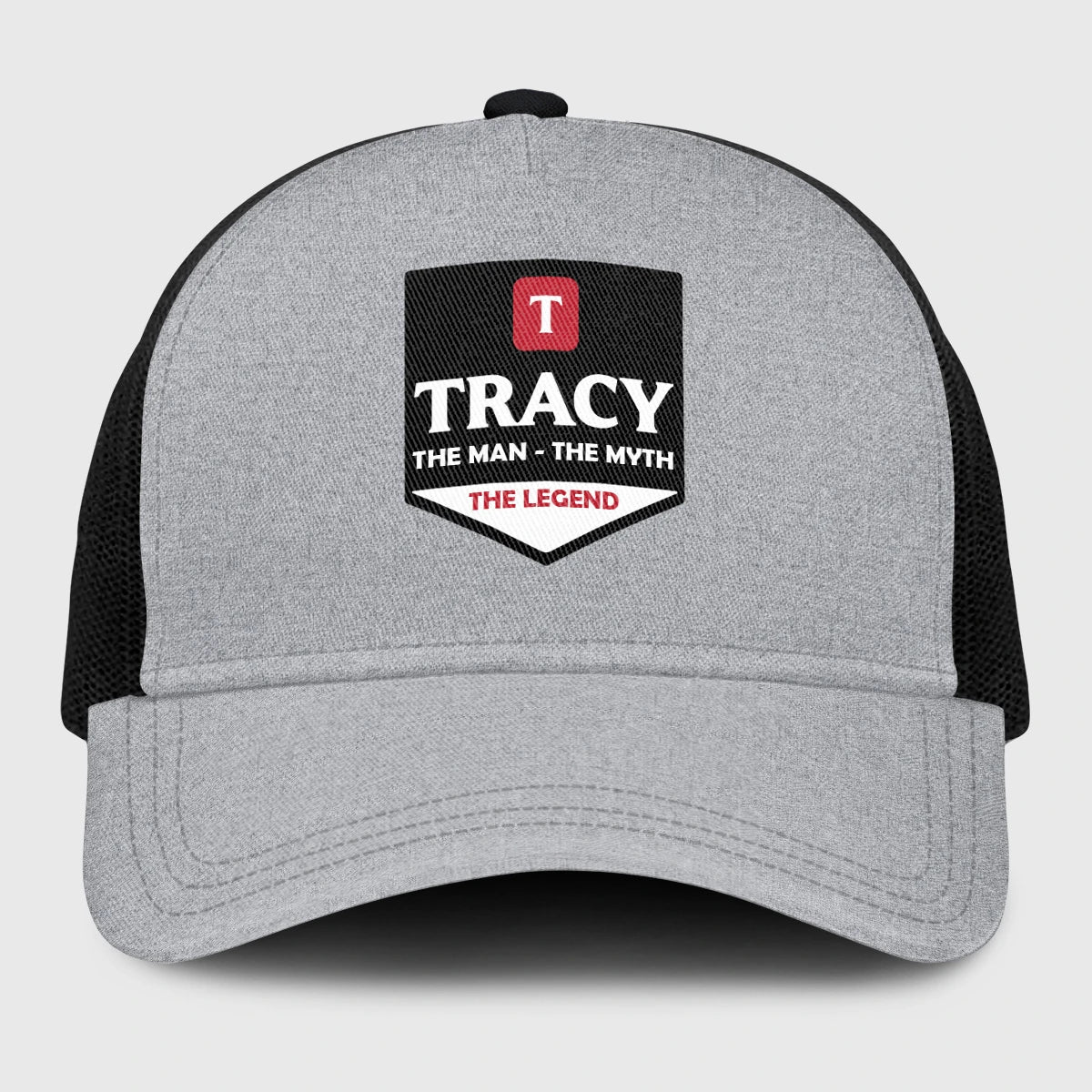 The Man The Myth The Legend Gray Mesh Cap TRACY 13K1 C189PF