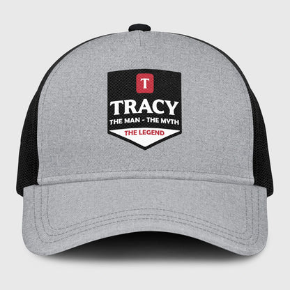 The Man The Myth The Legend Gray Mesh Cap TRACY 13K1 C189PF