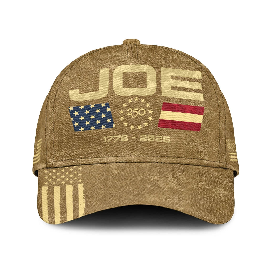 JOE 13K1-C14PF 250th Anniversary Patriotic Baseball Cap 1776–2026