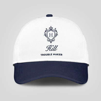Trouble Maker Funny Blue And White Cap HILL 13K1 C152PF