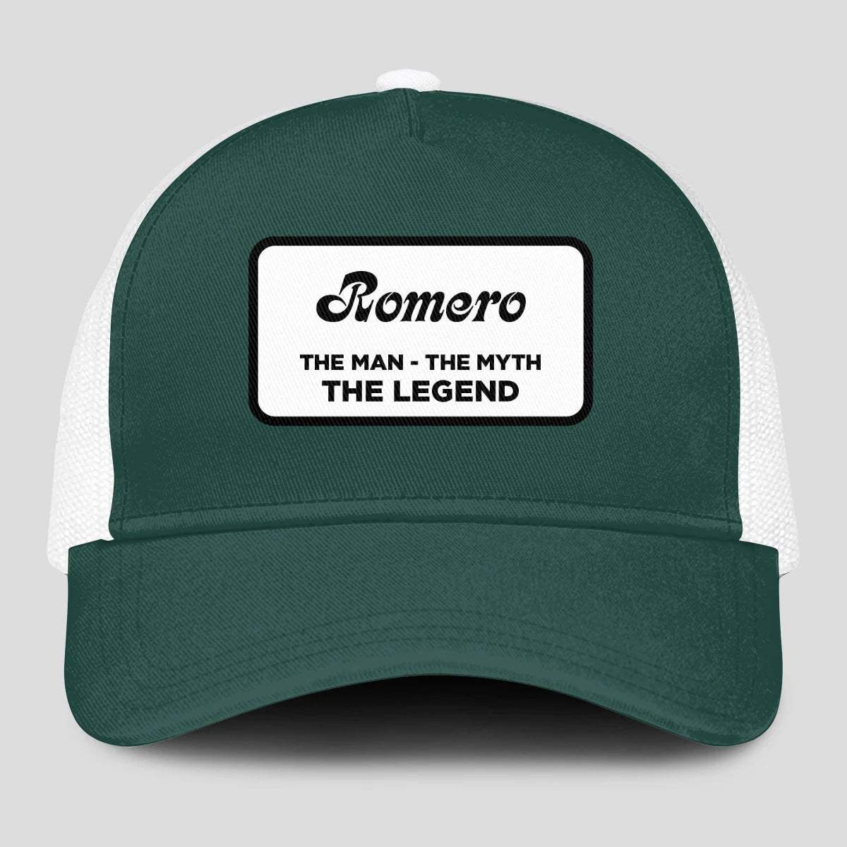 The Man The Myth The Legend Green And White Mesh Cap ROMERO 13K1 C198PF