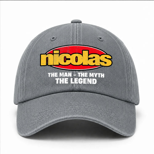 The Man The Myth The Legend Vintage Logo Washed Cap NICOLAS 13K1 C162PF