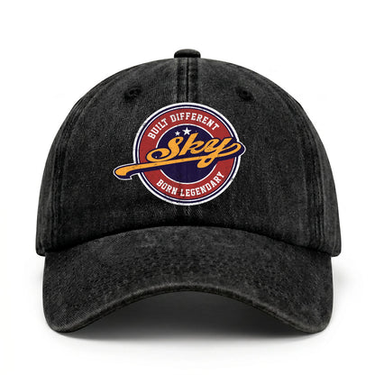 Built Different Born Legendary Logo Washed Cap SKY 13K1 C65PF