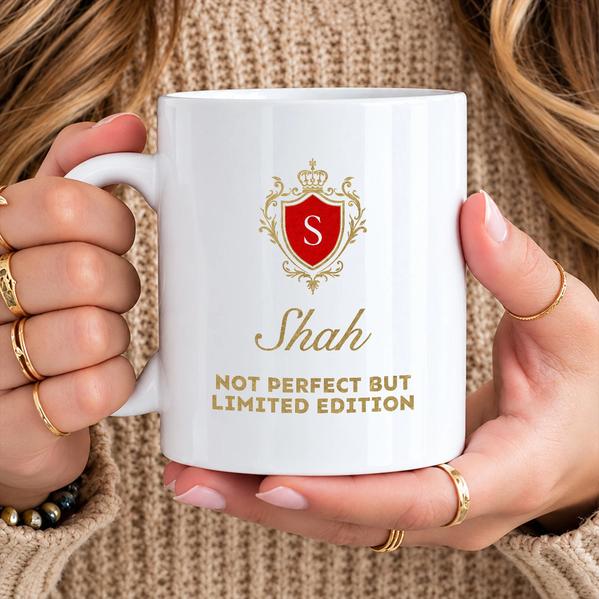 Not Perfect But Limited Eidition Golden Logo Mug SHAH 13K1 MG19