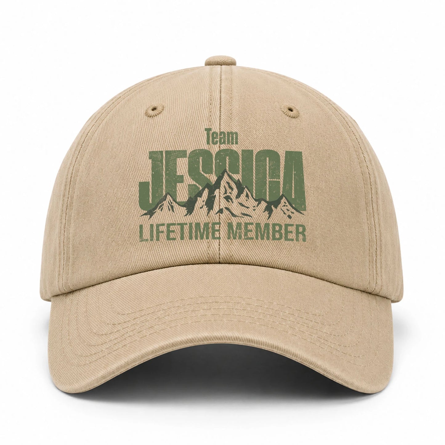 Team Your Name Lifetime Member Mountain Cap JESSICA 13K1 C58PF